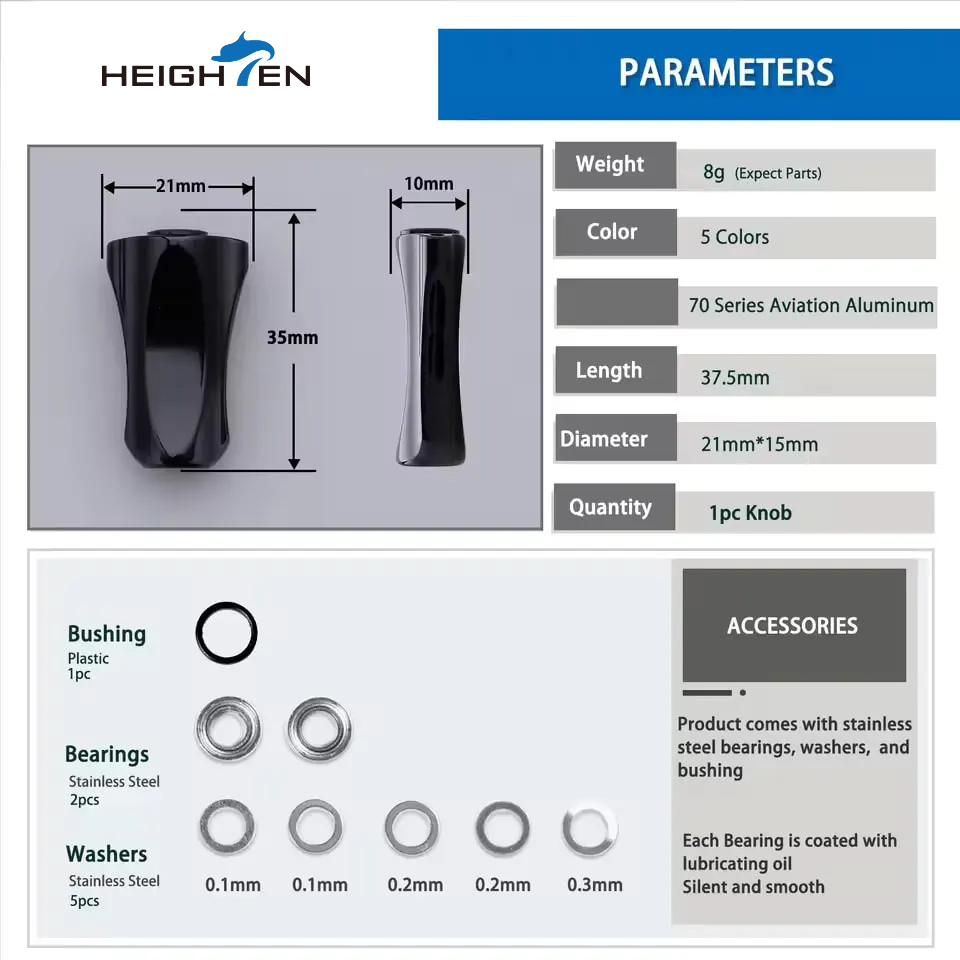 HEIGHTEN 21mm Reel Handle Alum - đánh giá và giá Abu Garcia Reel Revo